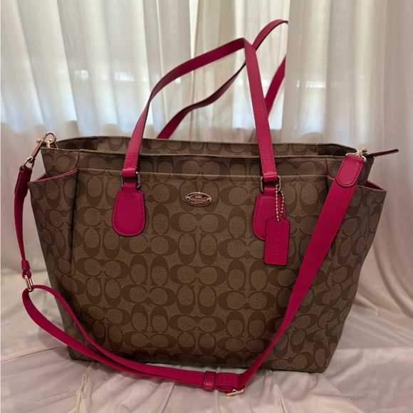 Coach Handbags - Coach Signature Canvas Tote Bag